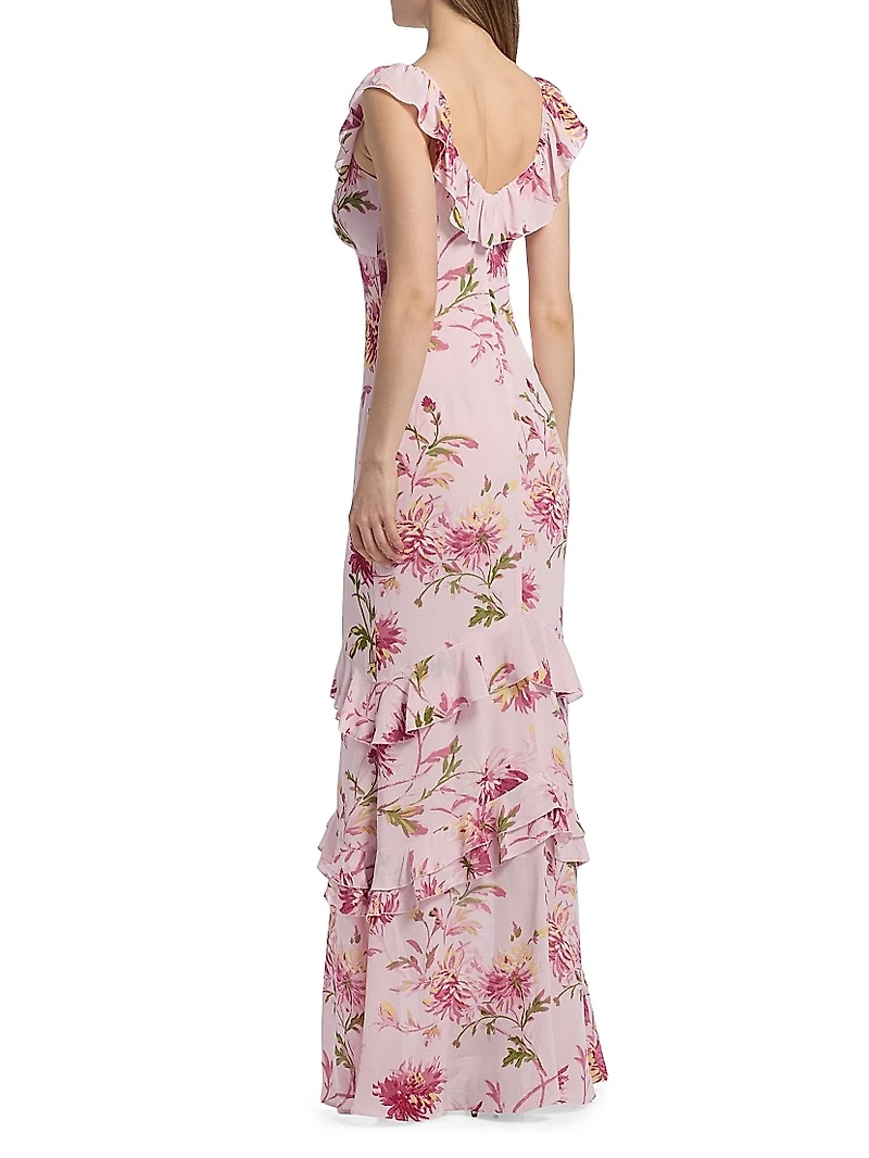 Tripoli Ruffle-Trim Maxi Dress