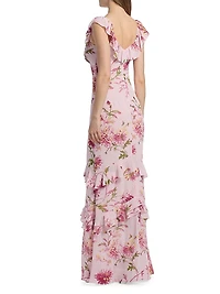 Tripoli Ruffle-Trim Maxi Dress