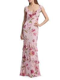 Tripoli Ruffle-Trim Maxi Dress