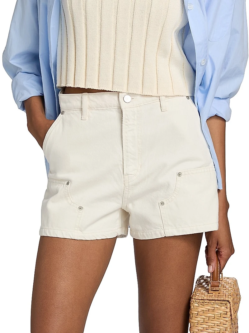 Blake High-Rise Utility Denim Shorts