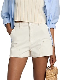 Blake High-Rise Utility Denim Shorts