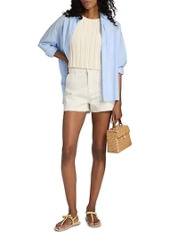 Blake High-Rise Utility Denim Shorts