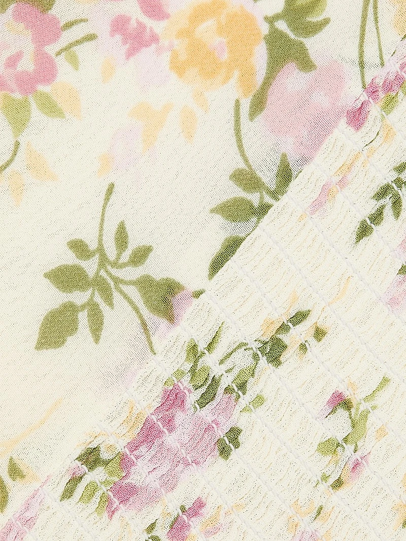 Marin Floral Puff-Sleeve Top