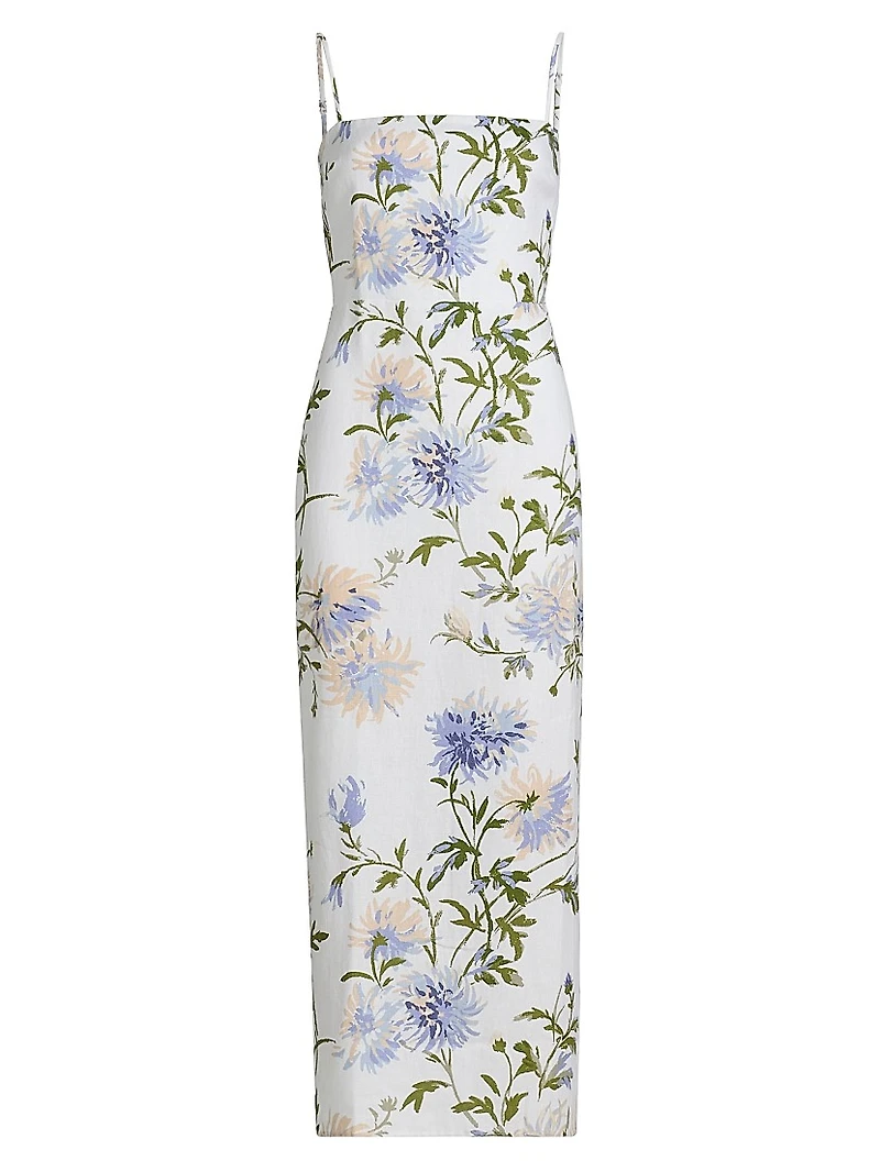 Frankie Floral Linen Maxi Dress