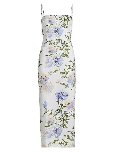 Frankie Floral Linen Maxi Dress