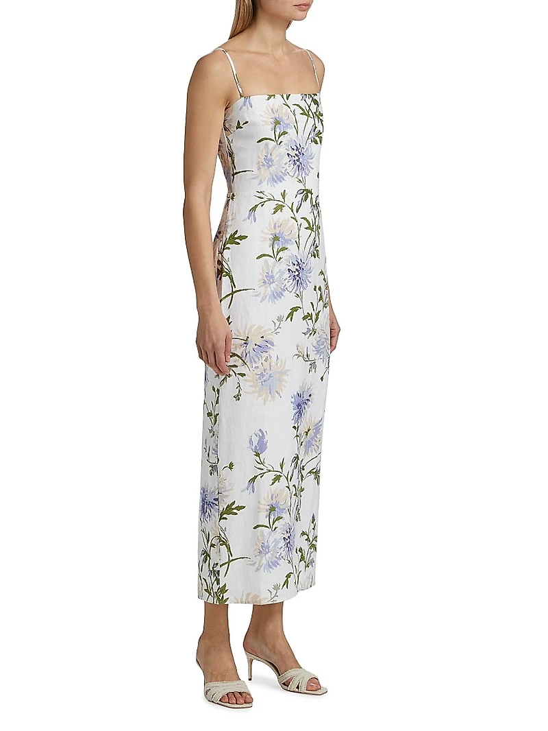 Frankie Floral Linen Maxi Dress
