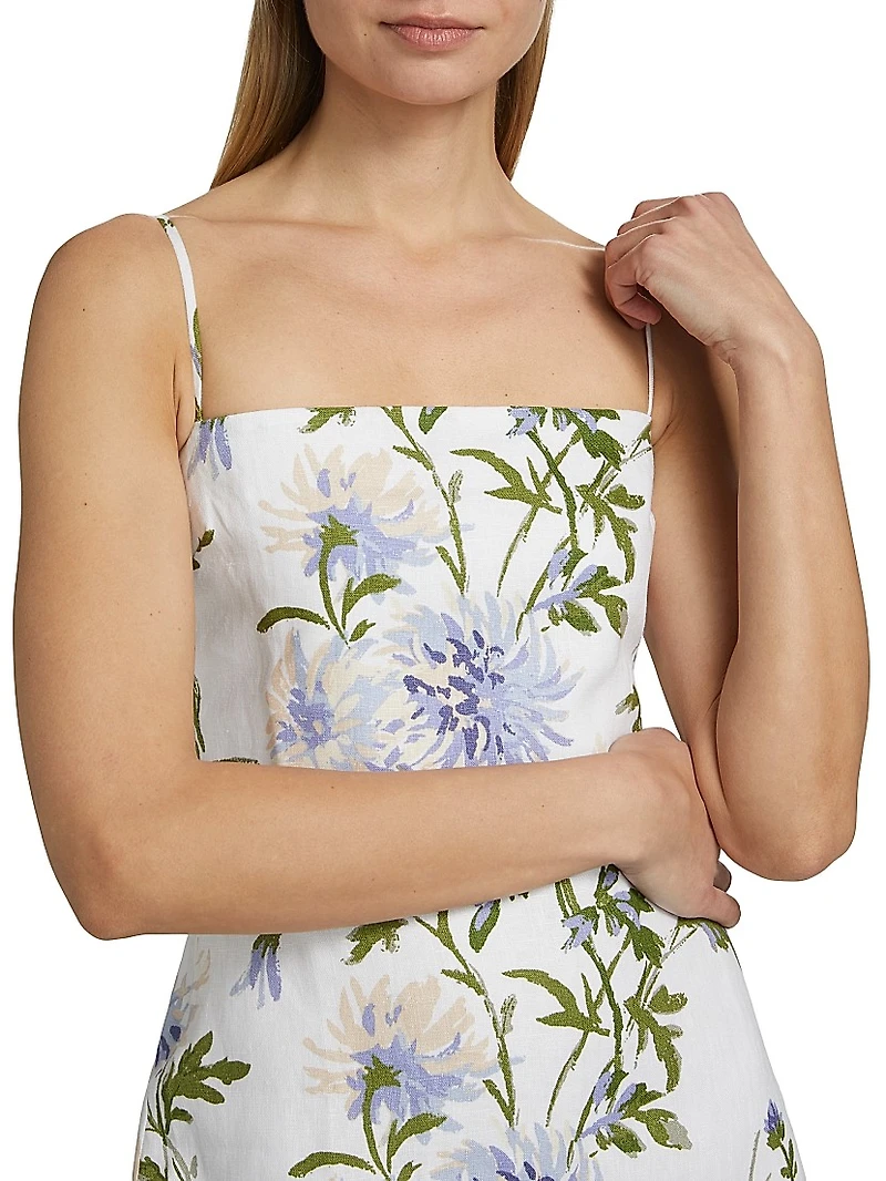 Frankie Floral Linen Maxi Dress