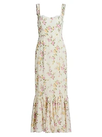 Irisa Floral Flounce Maxi Dress