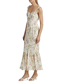 Irisa Floral Flounce Maxi Dress