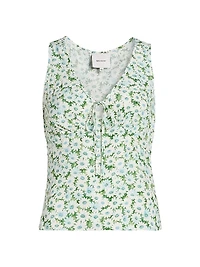 Miri Floral Tie-Front Top