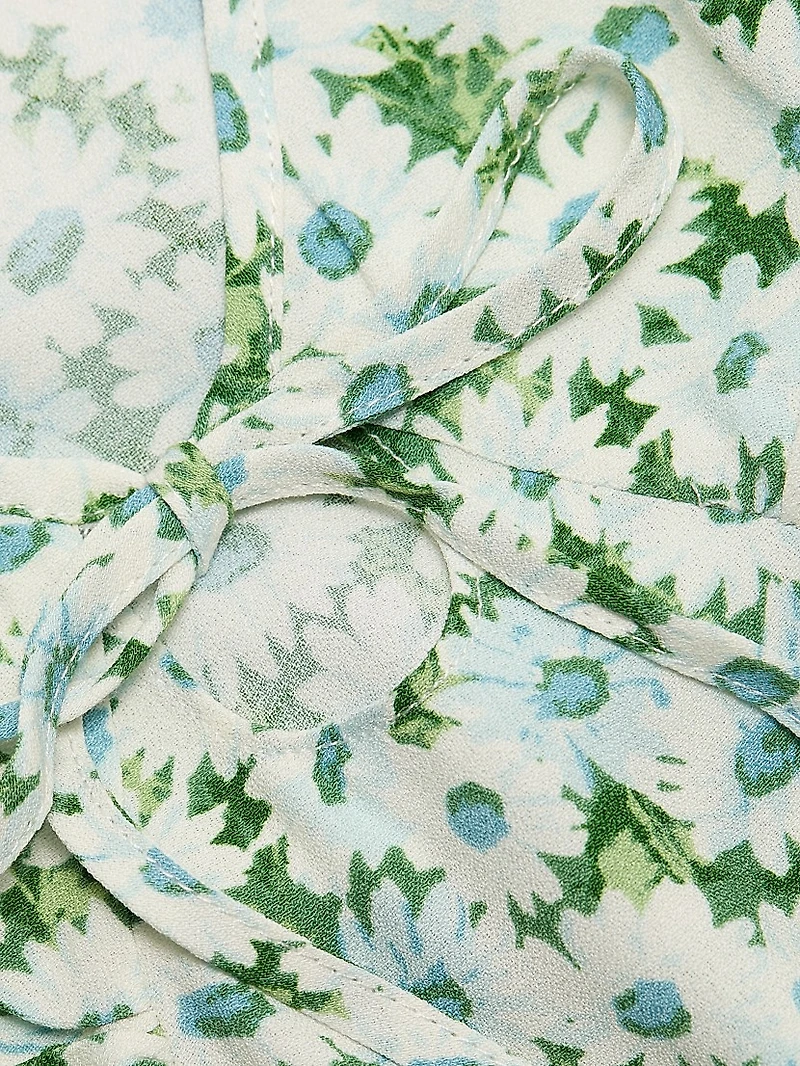 Miri Floral Tie-Front Top