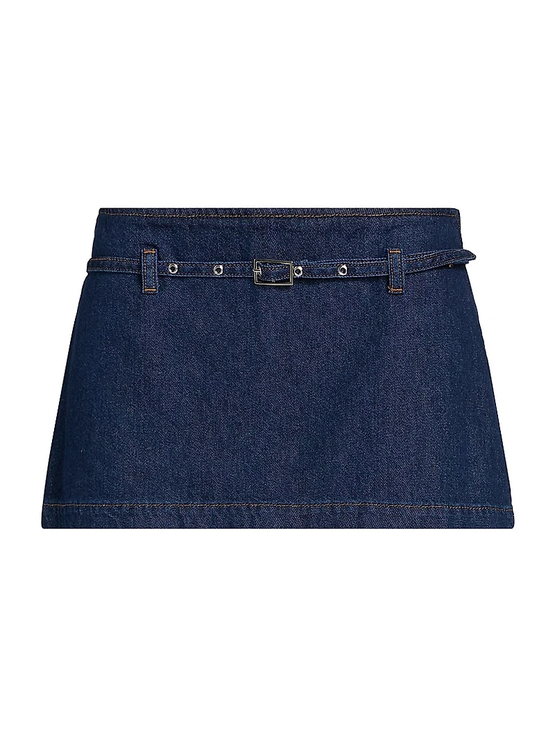 Khloe Low-Rise Denim Skort