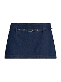 Khloe Low-Rise Denim Skort