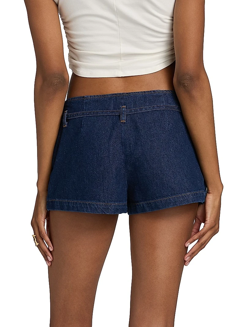 Khloe Low-Rise Denim Skort