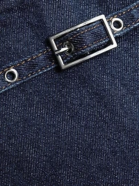 Khloe Low-Rise Denim Skort