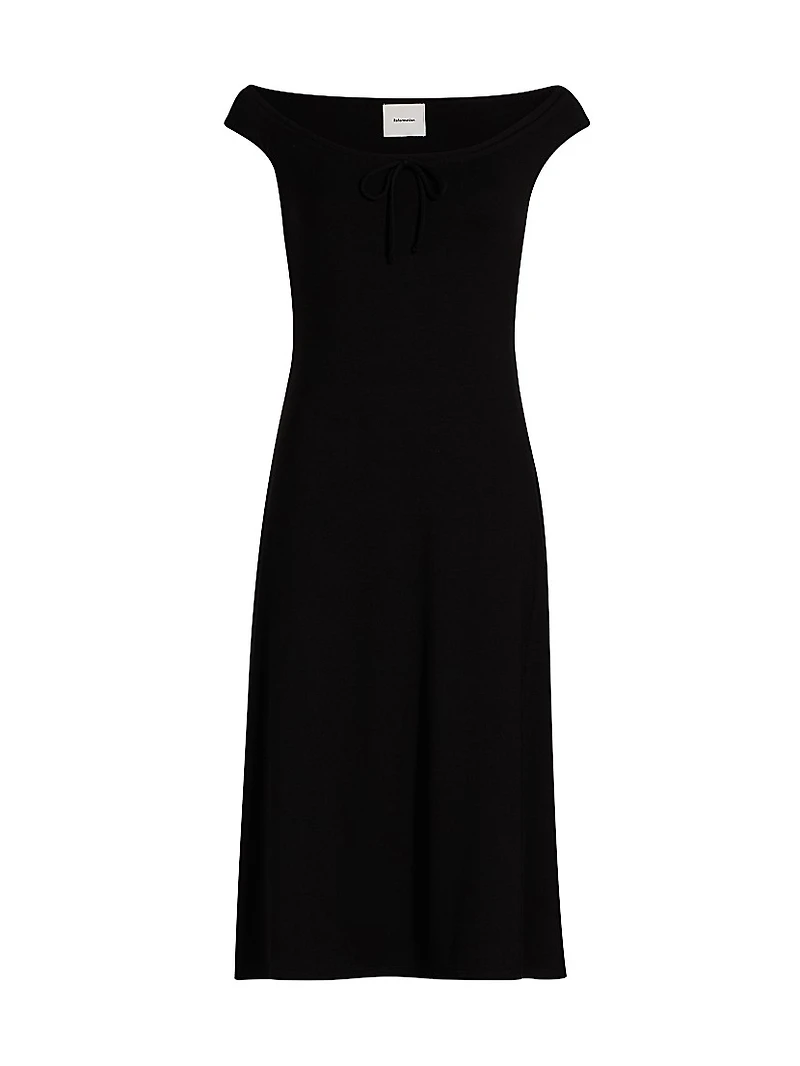 Milo Off-The-Shoulder Knit Knee-Length Dress