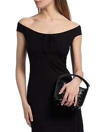 Milo Off-The-Shoulder Knit Knee-Length Dress