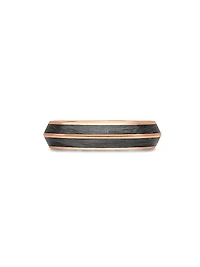 Knife Edge Band Ring 18K Rose Gold