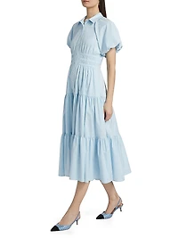 Maggio Stretch Cotton Midi-Shirtdress