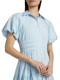 Maggio Stretch Cotton Midi-Shirtdress
