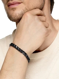 Curb Chain Angular Link Bracelet Titanium