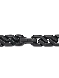 Curb Chain Angular Link Bracelet Titanium