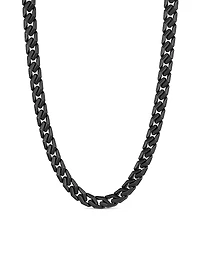 Curb Chain Angular Link Necklace Titanium