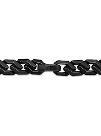 Curb Chain Angular Link Necklace Titanium