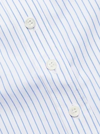 Charles Striped Cotton Button-Front Crop Shirt