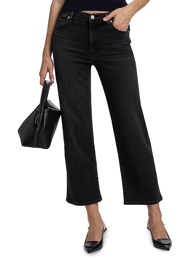 The Mellow Mid-Rise Crop Straight-Leg Jeans