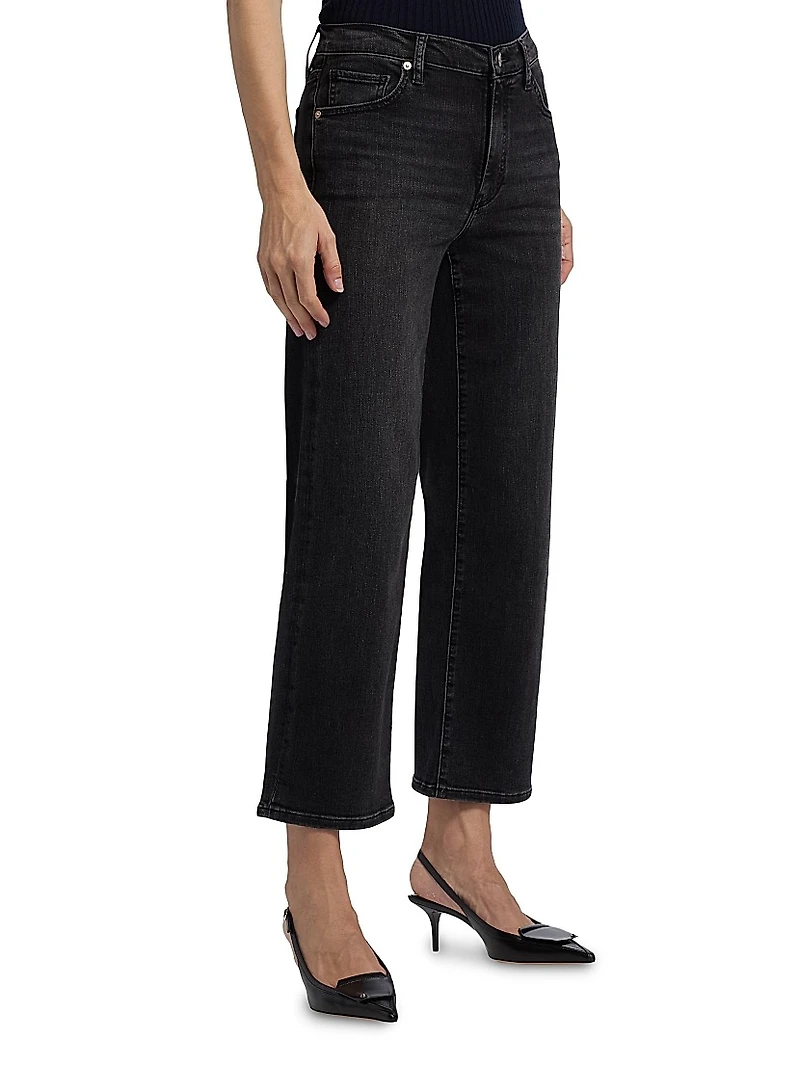 The Mellow Mid-Rise Crop Straight-Leg Jeans