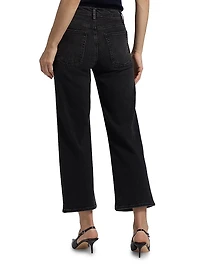 The Mellow Mid-Rise Crop Straight-Leg Jeans