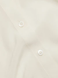 Prim Silk Button-Front Blouse