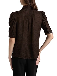 Gillian Leopard Silk Top