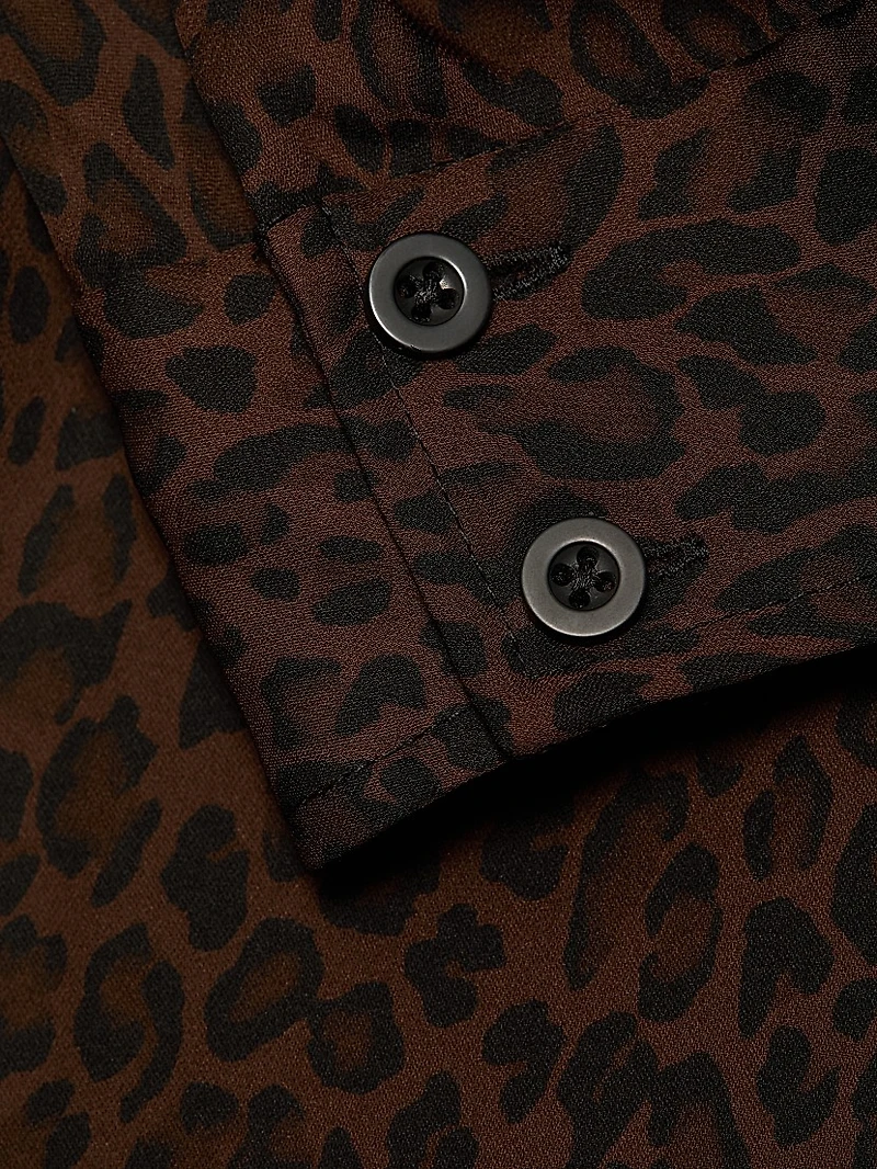 Gillian Leopard Silk Top