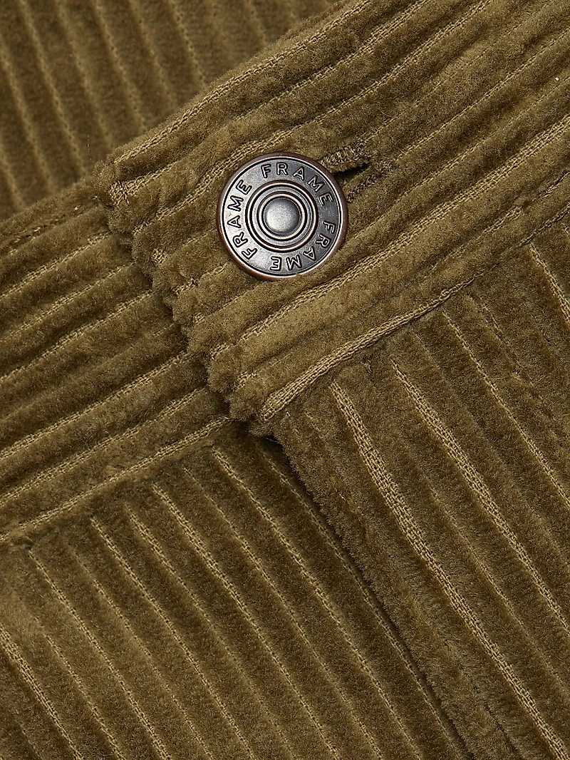 Corduroy Cotton A-Line Miniskirt