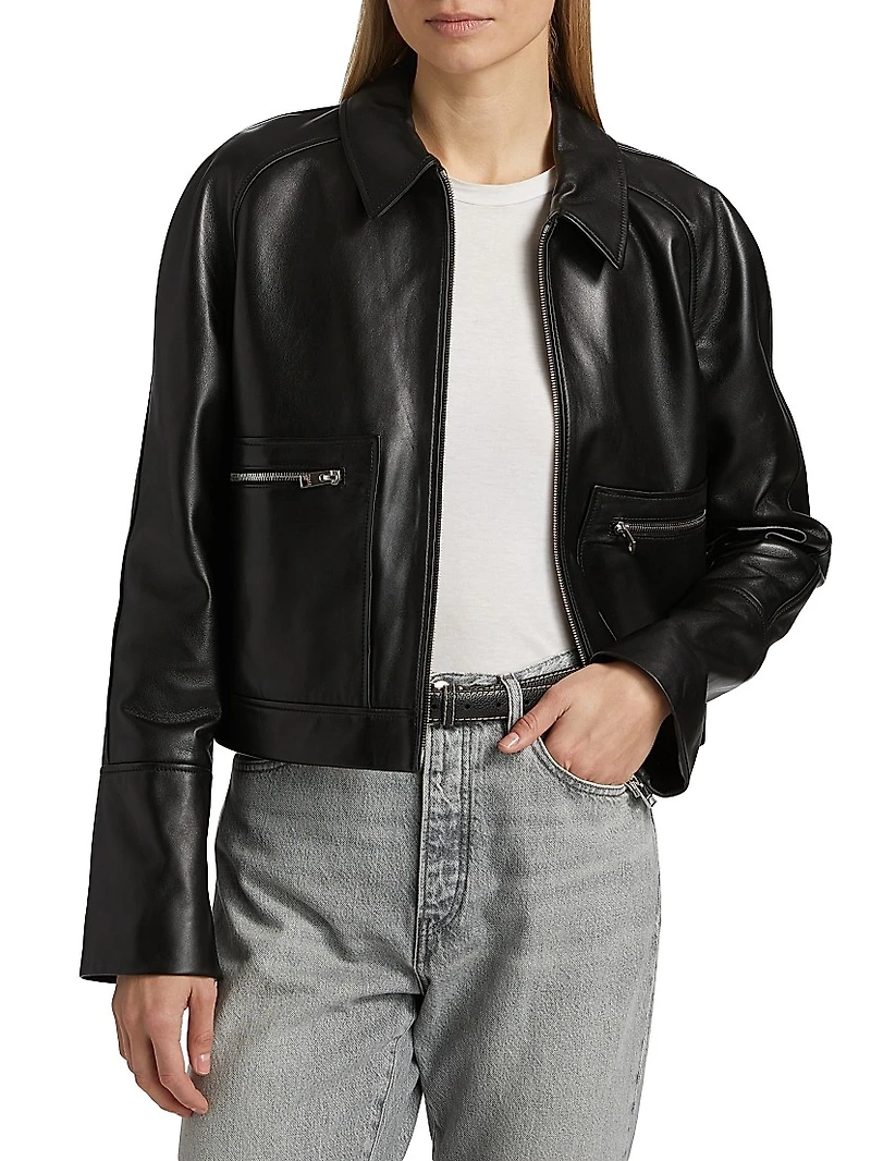 The Leather Zip-Front Jacket