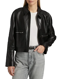 The Leather Zip-Front Jacket