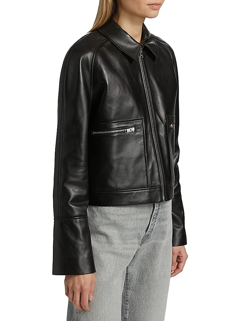 The Leather Zip-Front Jacket