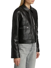 The Leather Zip-Front Jacket