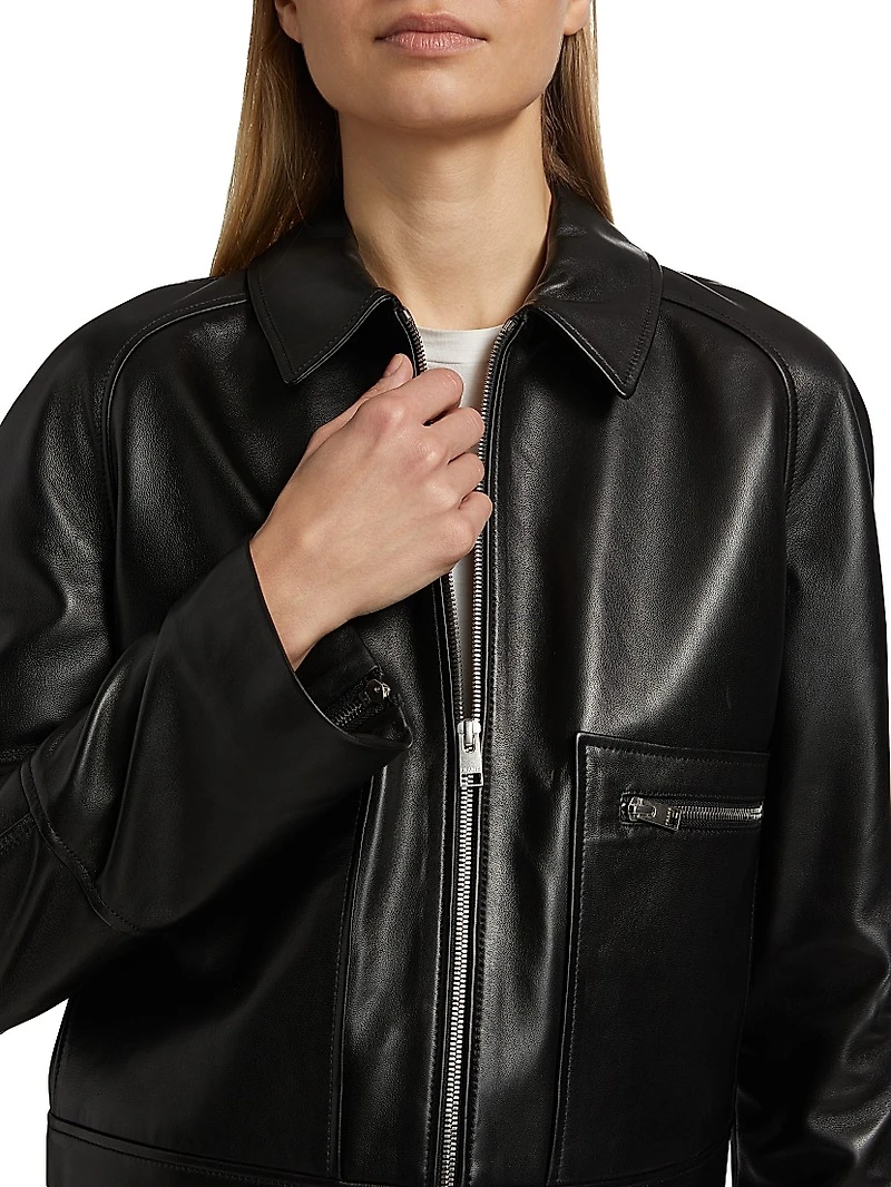 The Leather Zip-Front Jacket