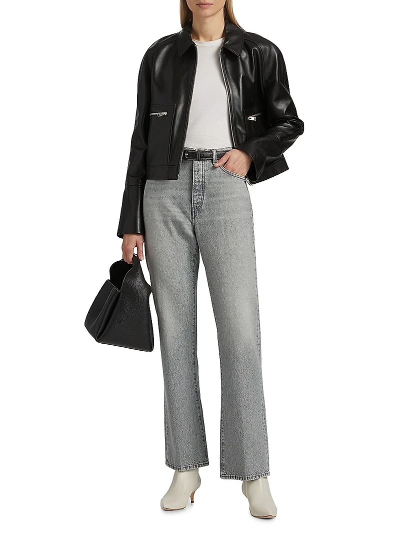 The Leather Zip-Front Jacket