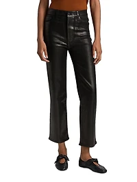 Le Sleek Straight Faux Leather Pants