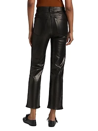 Le Sleek Straight Faux Leather Pants