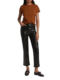 Le Sleek Straight Faux Leather Pants