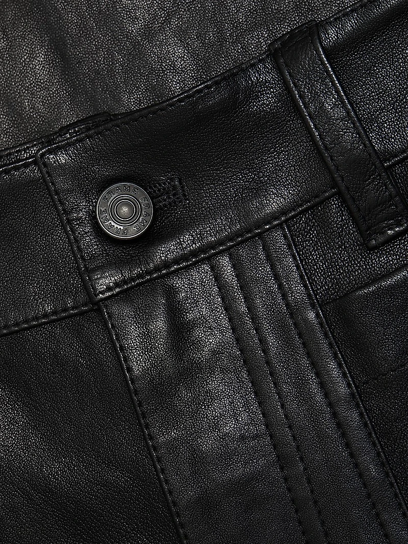 Le Slim Palazzo Modernist Leather Pants