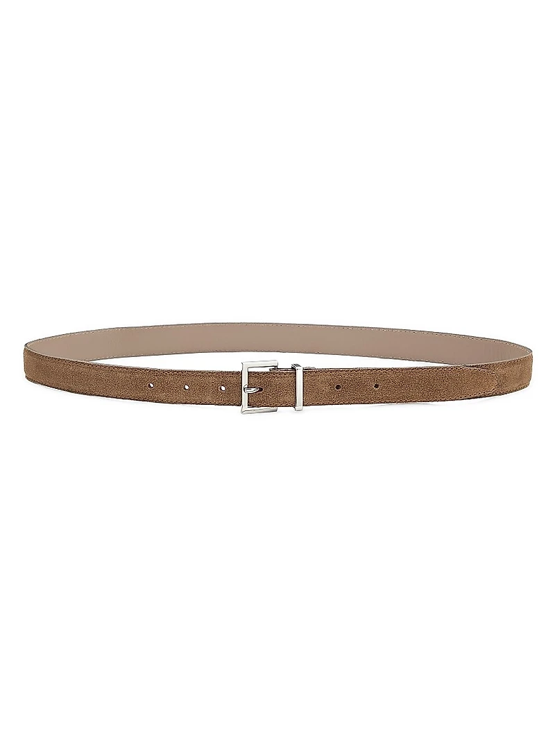 Square Buckle Suede Belt