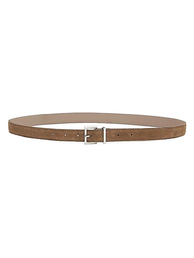 Square Buckle Suede Belt