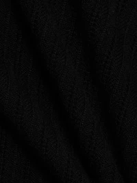 Ladder Pointelle Cashmere Short-Sleeve Sweater