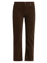 Le Sleek Straight Cotton-Blend Corduroy Pants